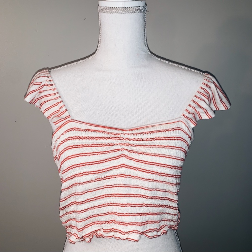 Women’s Striped Tank With Ruffle Strap